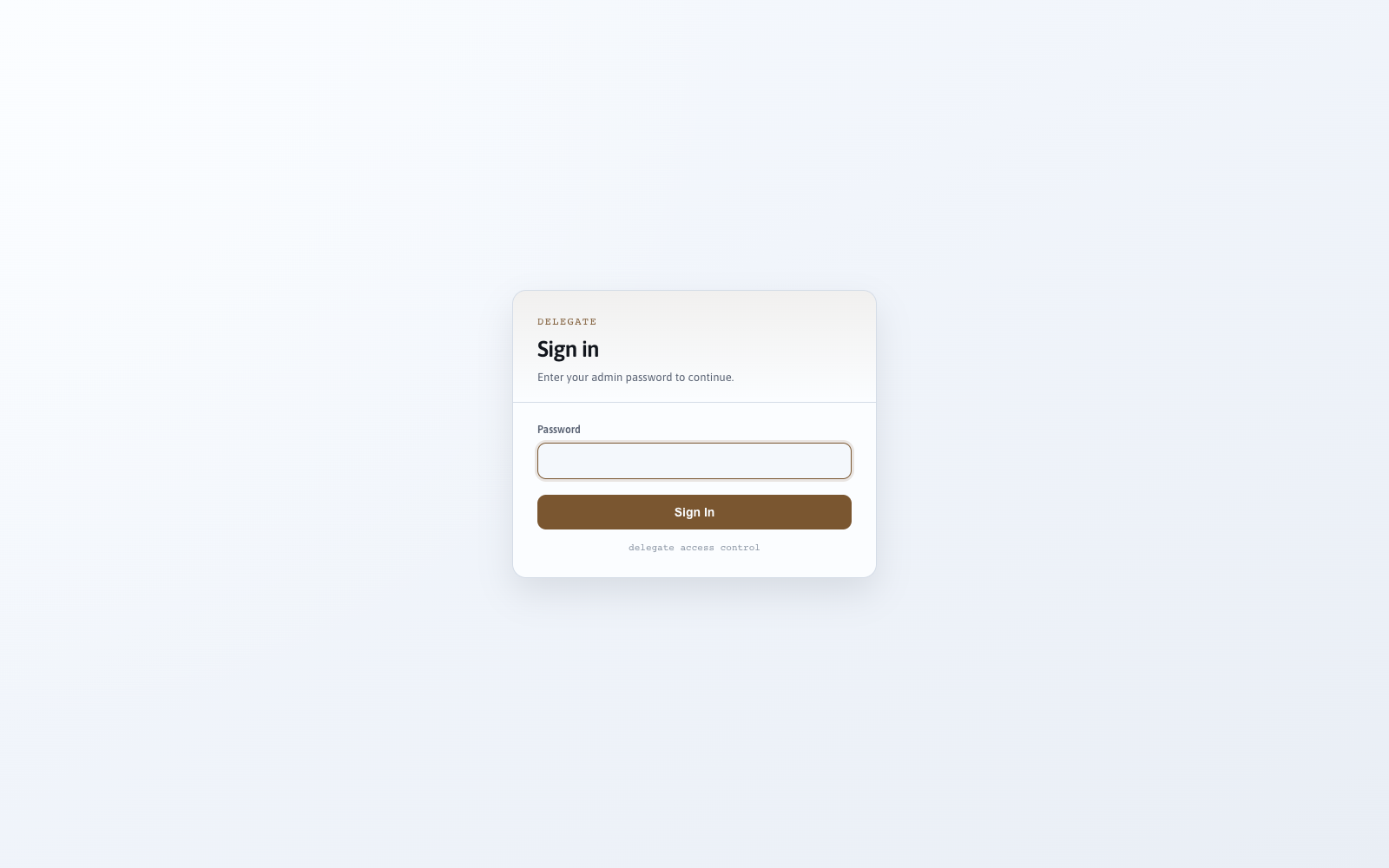 Sign-in page